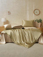 19Momme 4Pcs Silk Set Duvet Cover+Flat Sheet+2x Pillowcases