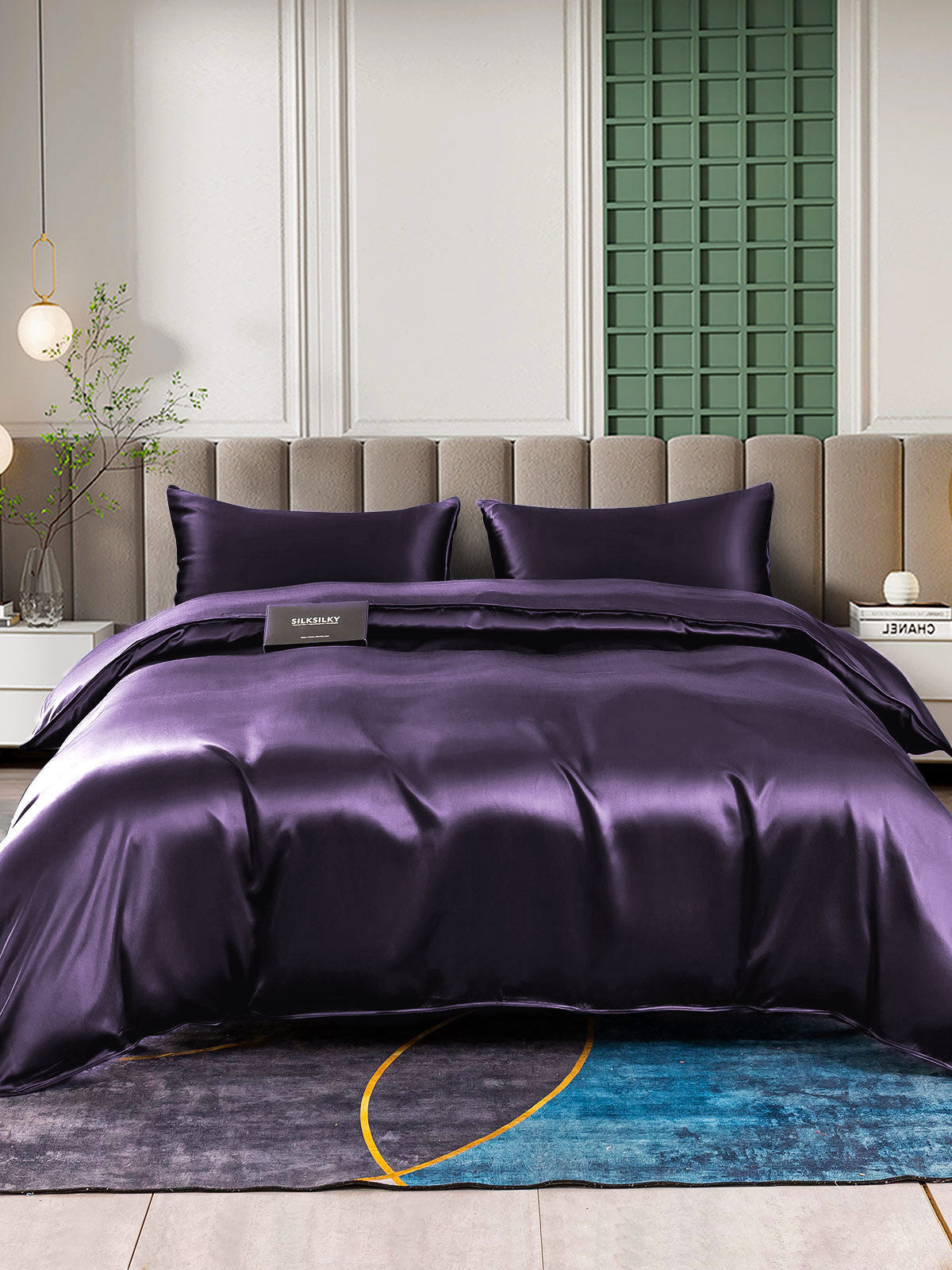 22Momme 3Pcs Silk Set Duvet Cover+2x Pillowcases