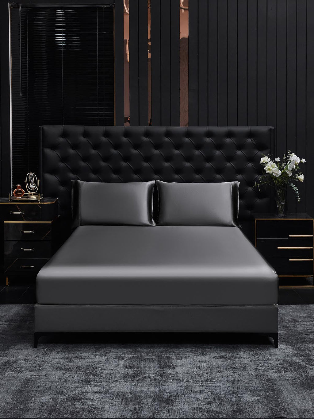 19Momme 3Pcs Silk Set Fitted Sheet+2x Pillowcases