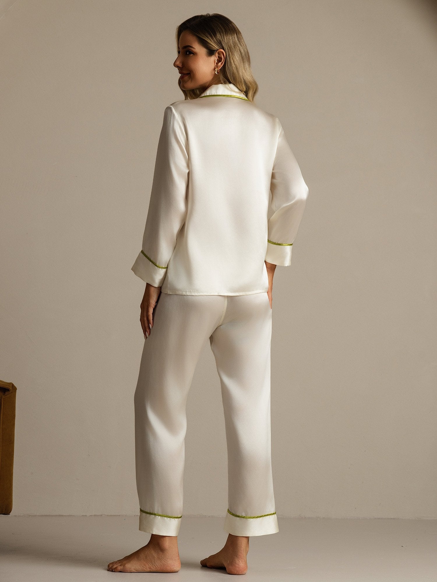 100% Mulberry Silk Classic Pajama Set