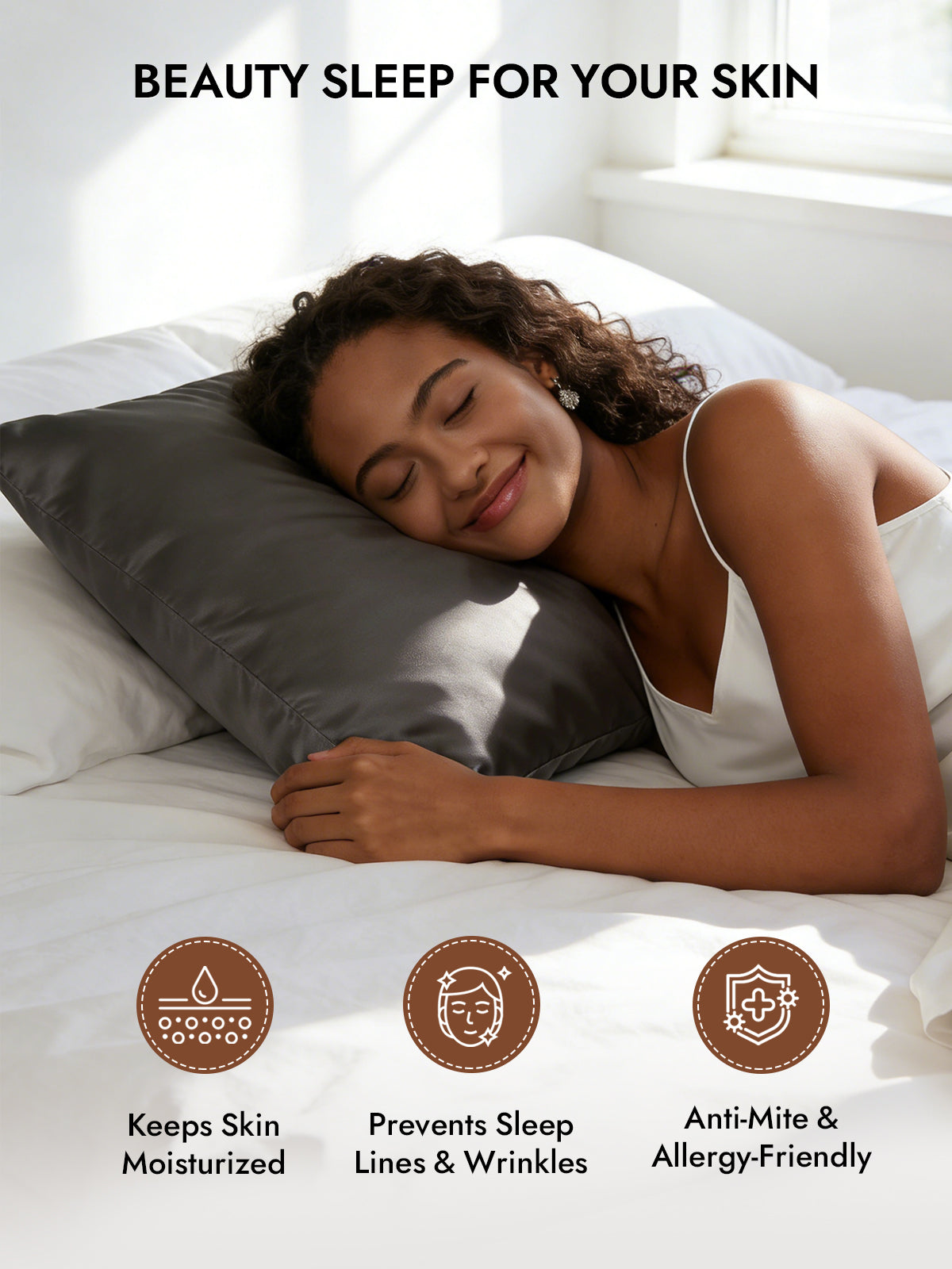 100% Mulberry Silk Pillowcase with Envelope Closure