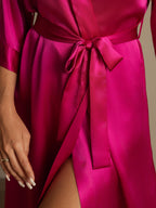 Clearance - Pure Silk 3/4 Sleeve Women's Kimono Wrap Robe