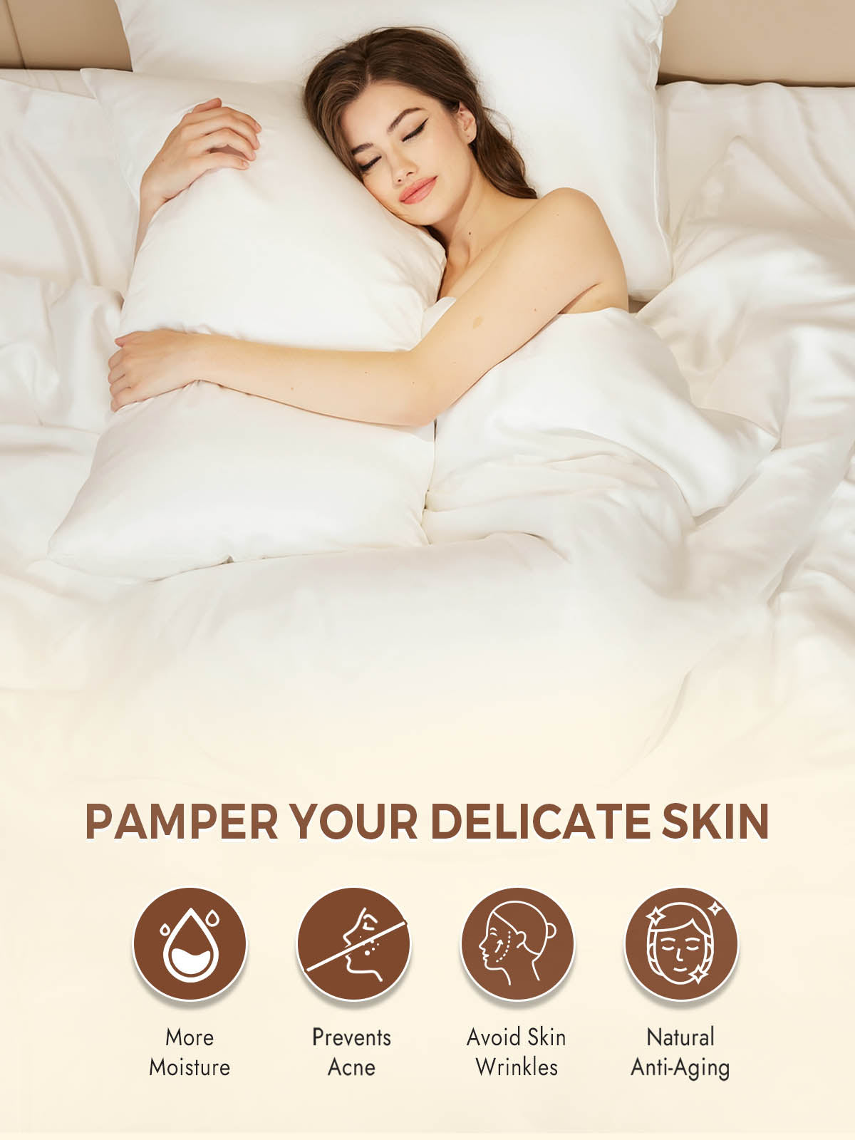 19Momme 100% Mulberry Silk Pillowcase - Envelope Closure