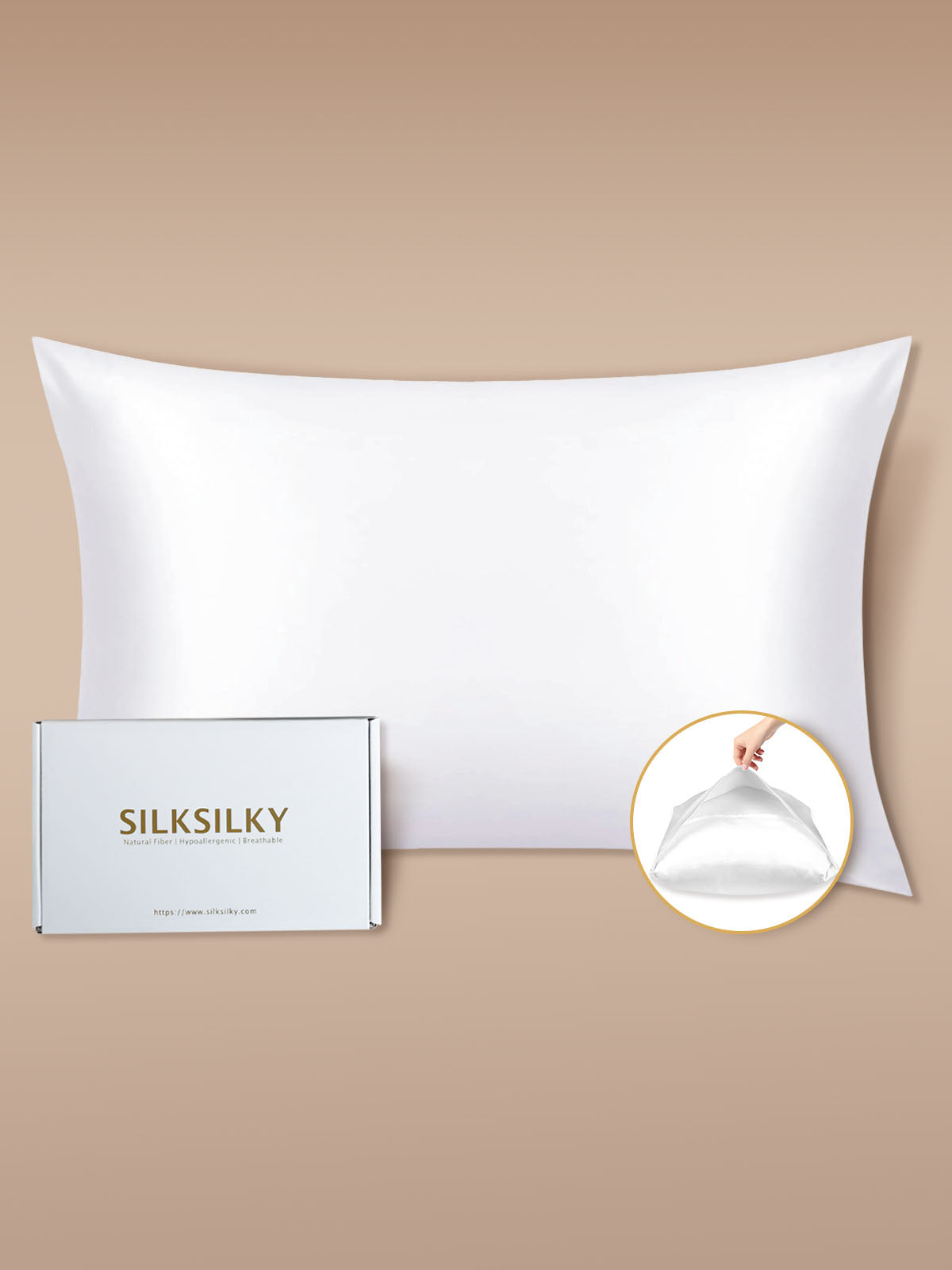 19Momme 100% Mulberry Silk Pillowcase - Envelope Closure