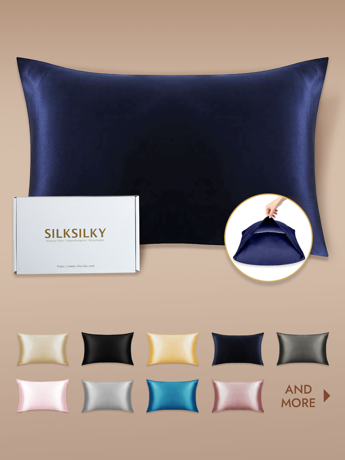 19Momme 100% Mulberry Silk Pillowcase - Envelope Closure