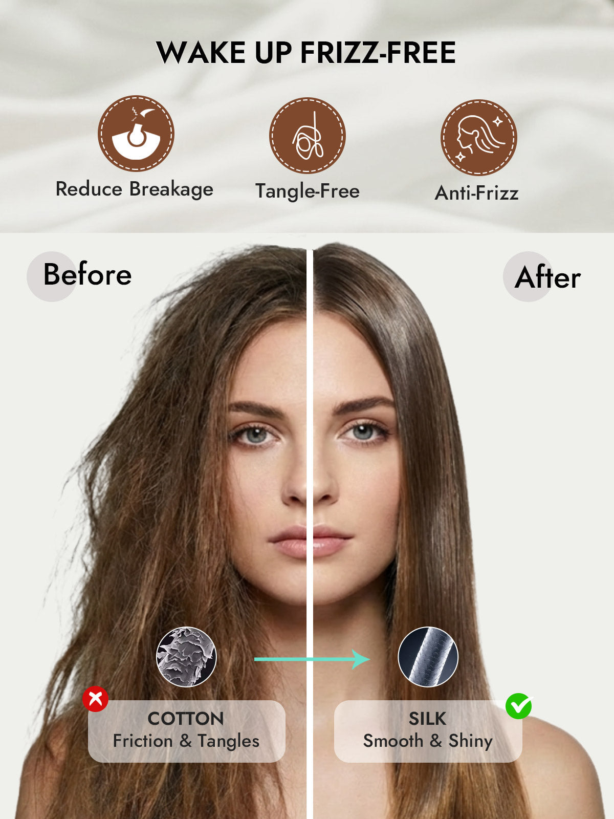 100% Mulberry Silk Pillowcase with Envelope Closure