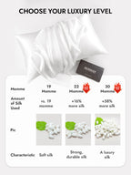 100% Mulberry Silk Pillowcase - Hidden Zipper