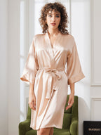 Clearance(US Warehouse) - Pure Silk Women's Kimono Wrap Robe