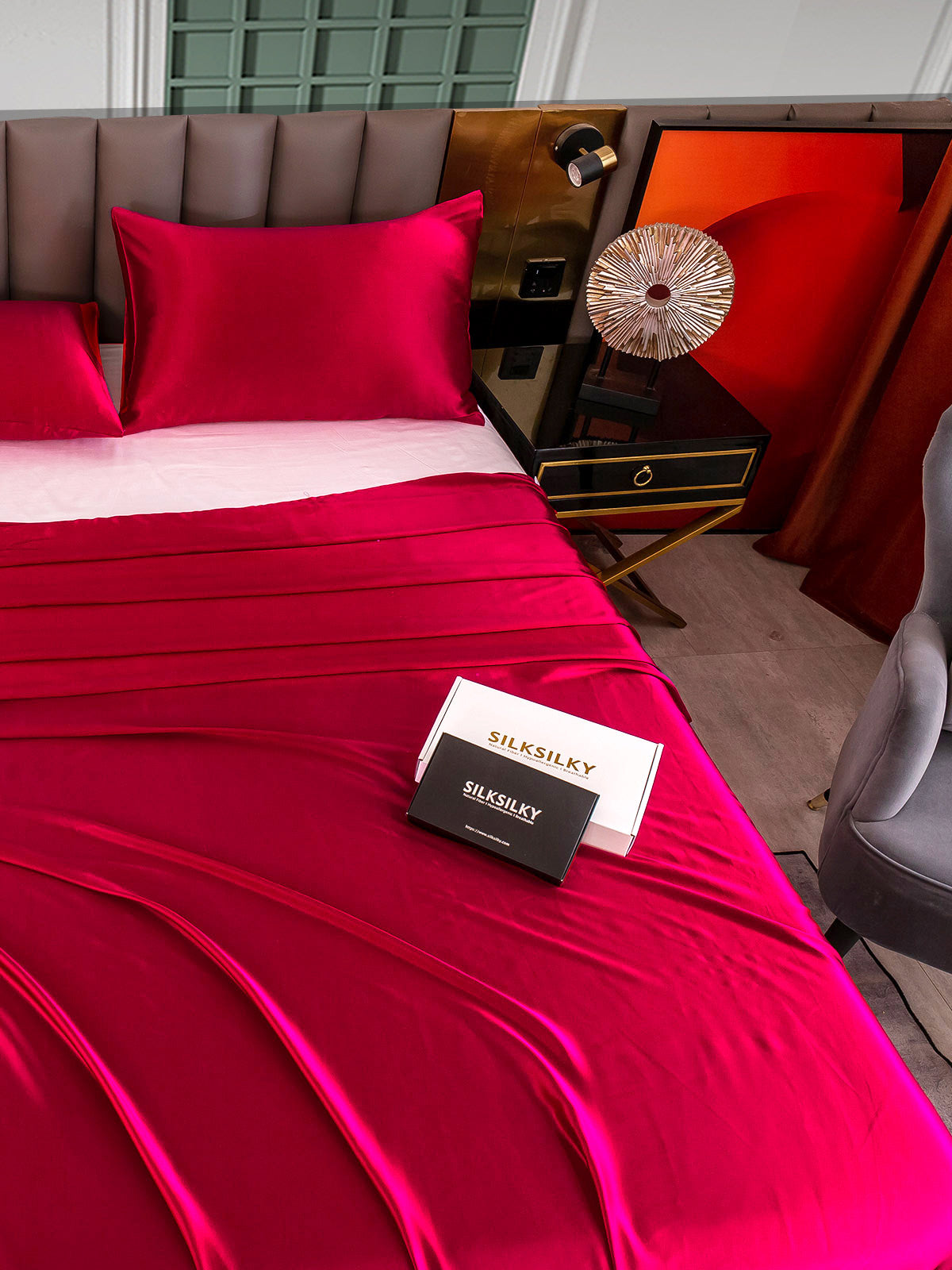 25Momme 3Pcs Silk Set Flat Sheet+2x Pillowcases