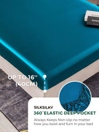 22Momme 3Pcs Silk Set Fitted Sheet+2x Pillowcases