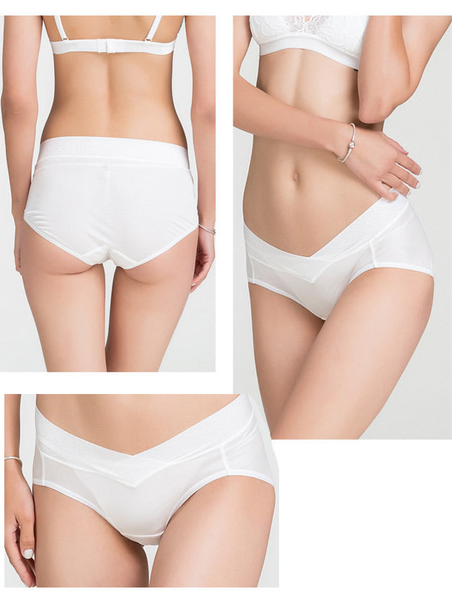 Silk Knitted Pregnant Woman V-Waist Panties (Bra NOT Included)