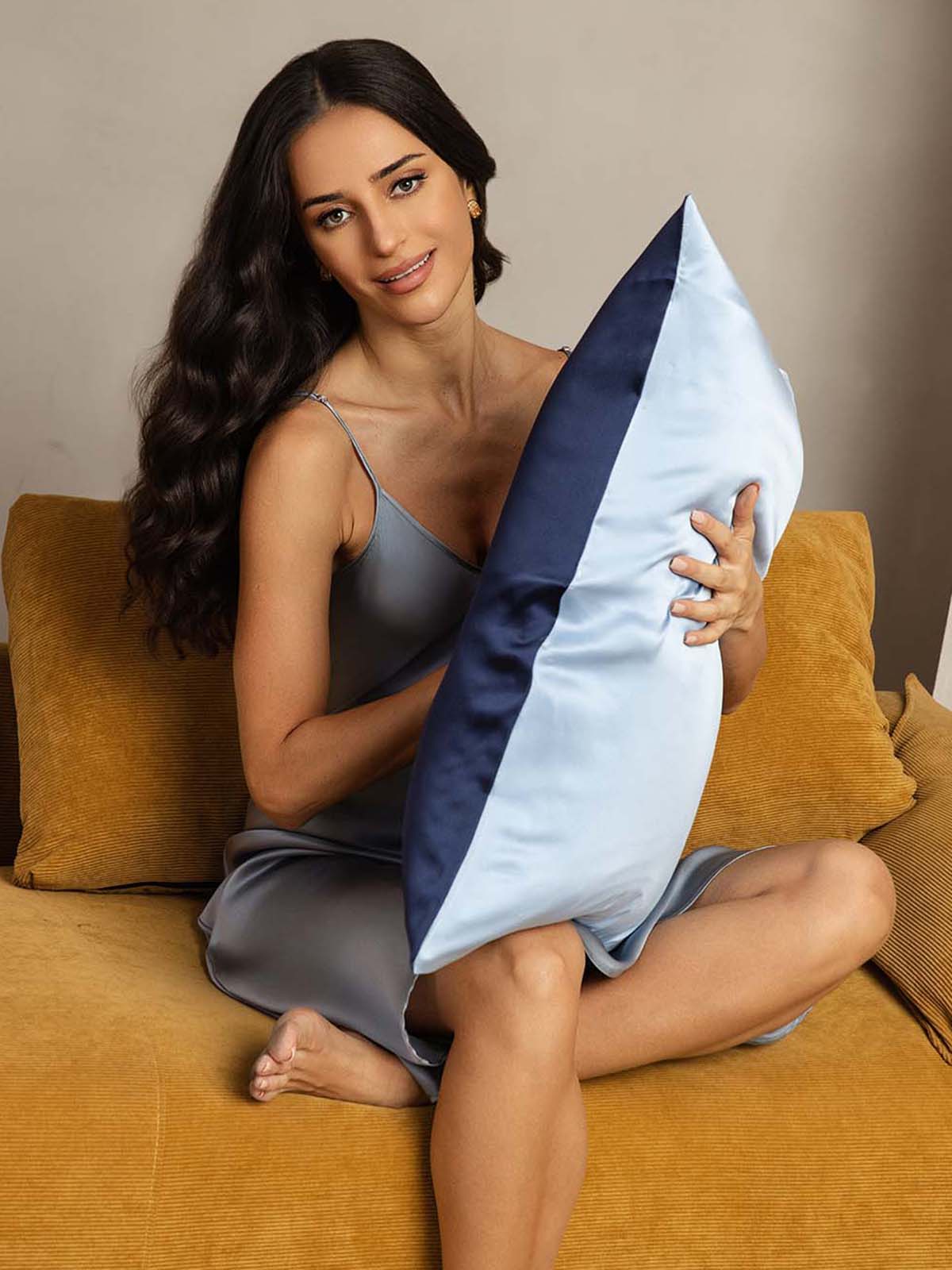 19Momme 100% Mulberry Silk Pillowcase - Two-tone Design