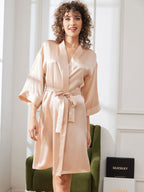 Clearance(US Warehouse) - Pure Silk Women's Kimono Wrap Robe